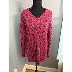 Forenza ︱Medium︱Bulky Sweater︱Fuschia︱Hot Pink︱Vintage︱ 1990's/1980's